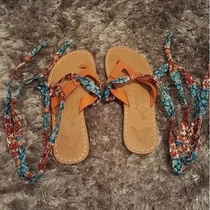 American Eagle Gladiator Flip Flops size 7